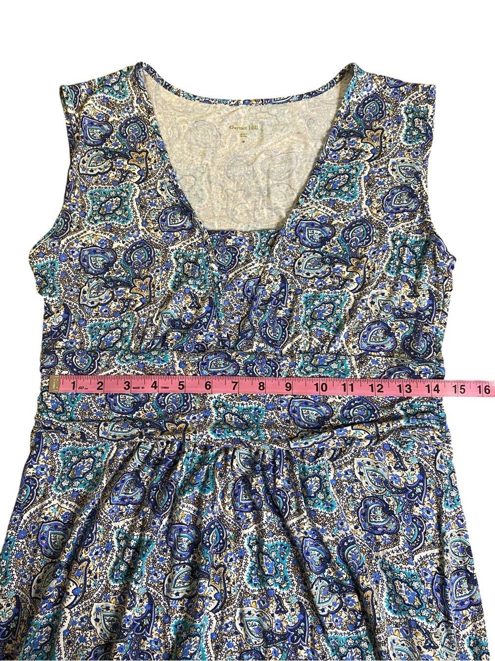 Garnet Hill by Eileen Fisher Long Sleeveless Maxi Summer Dress Women’s size M - Picture 11 of 14